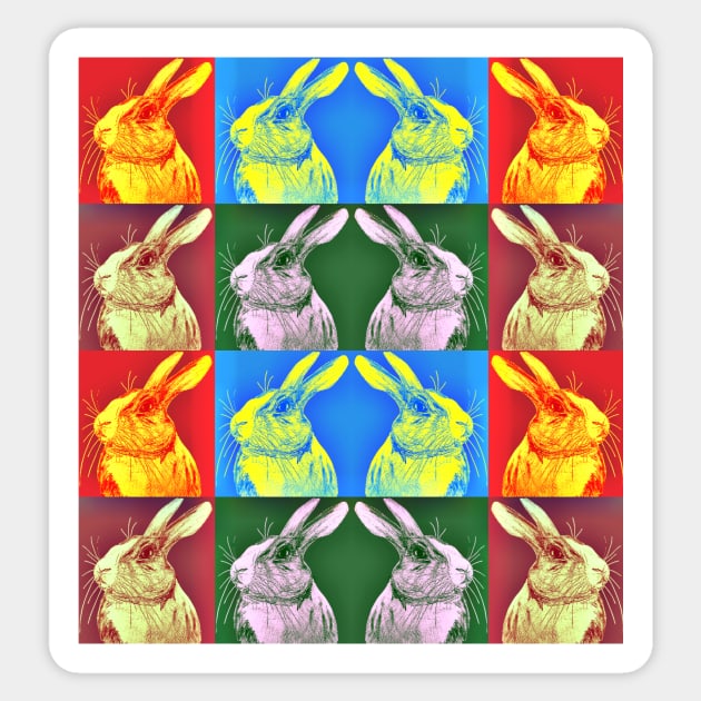 Dutch Bunny Rabbit POP Art 2 Sticker by YollieBeeArt